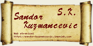 Šandor Kuzmančević vizit kartica